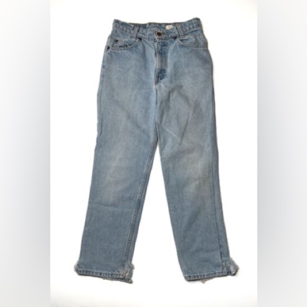 VINTAGE orange tab Levi’s light wash jeans